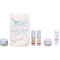 The Organic Pharmacy Rejuvenating Skincare Gift Set 10ml Antioxidant Cleansing Jelly + 10ml Enzyme Peel Mask + 10ml Rose Plus Age Renewal + 5ml Rose Plus Collagen Complex + 5ml Rose Plus Brightening Lotion + Organic Muslin Cloth